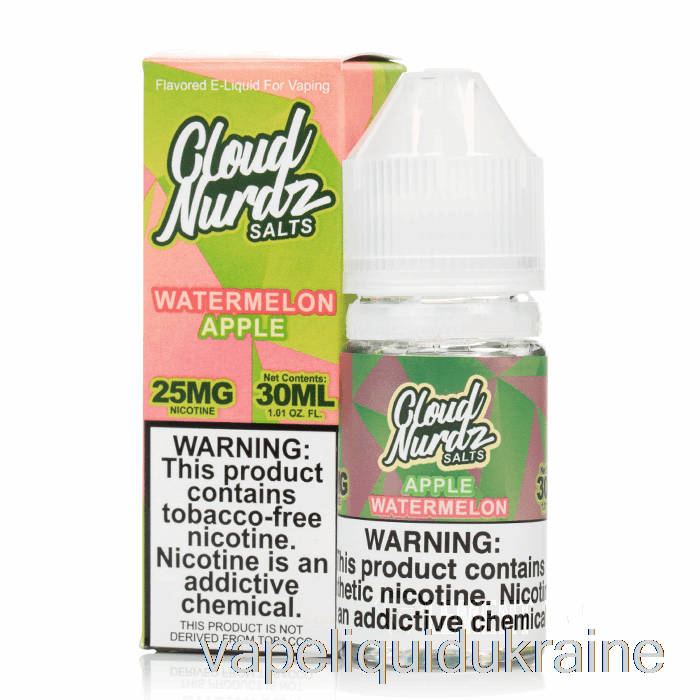 Vape Liquid Ukraine Watermelon Apple - Cloud Nurdz Salts - 30mL 25mg